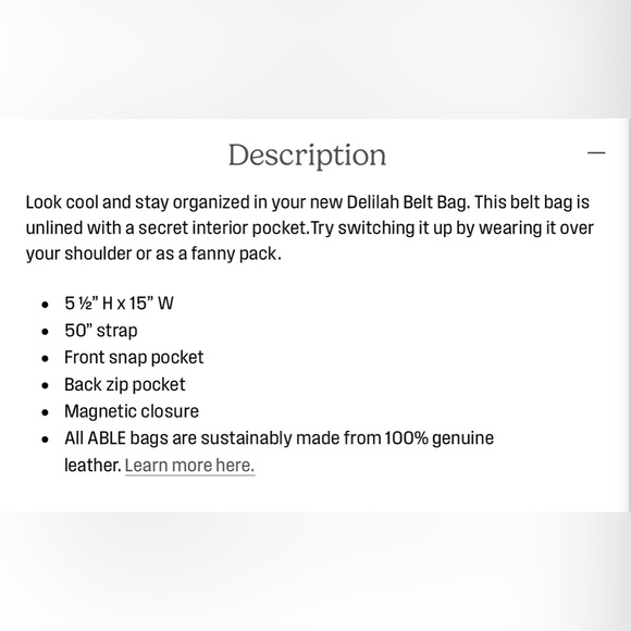 ABLE Delilah Leather Crossbody Bag in Cognac - Picture 2 of 7